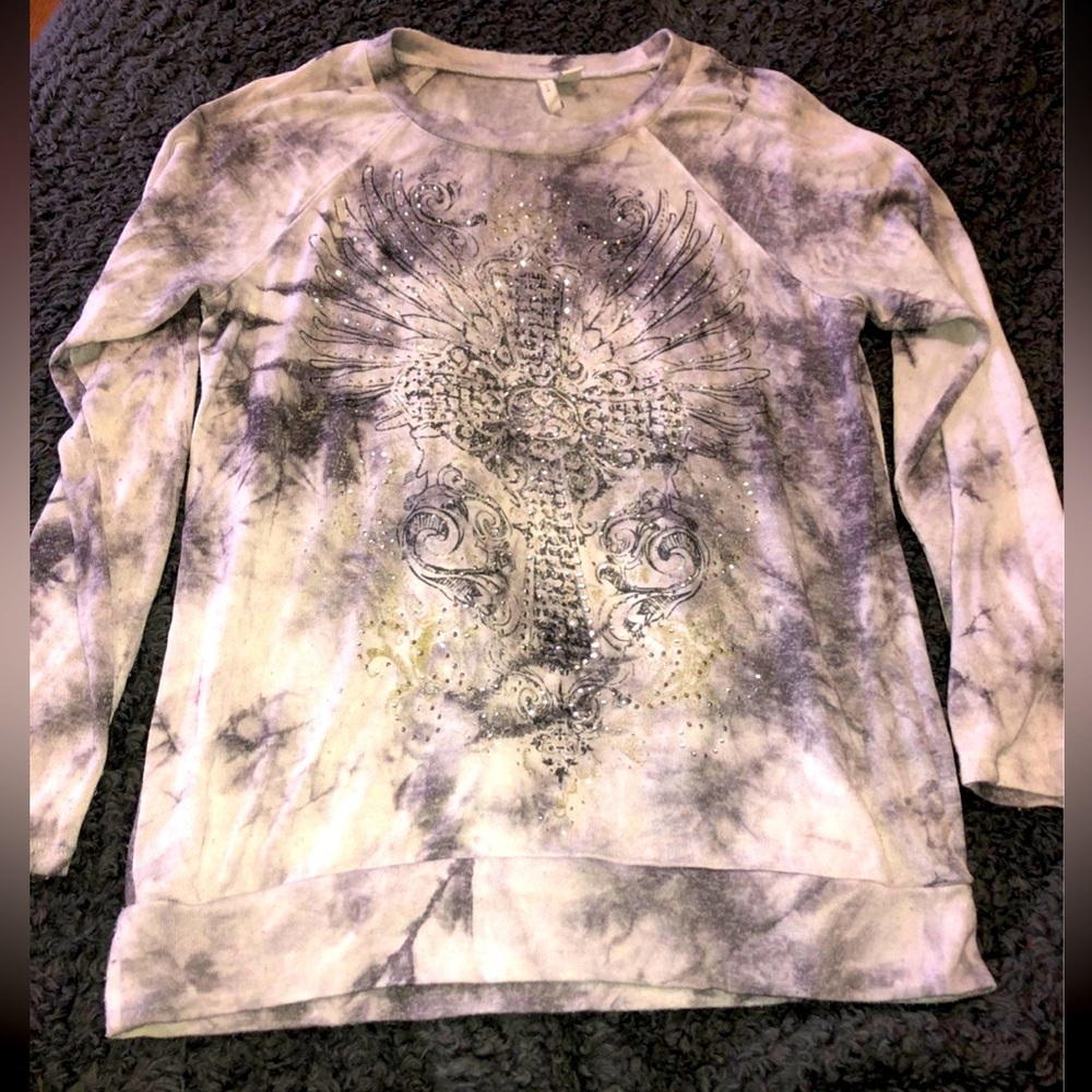 Cato cross bling long sleeve